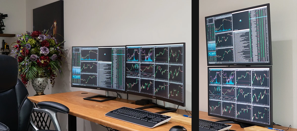 2 monitor horizontal array