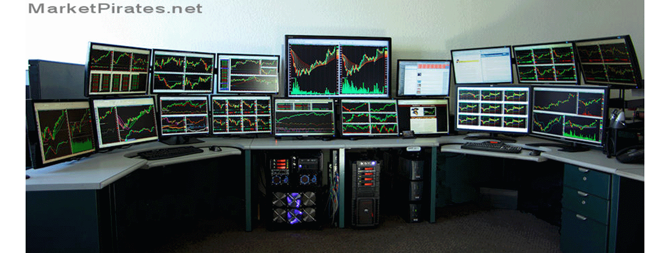 multile monitor desktop trading setups