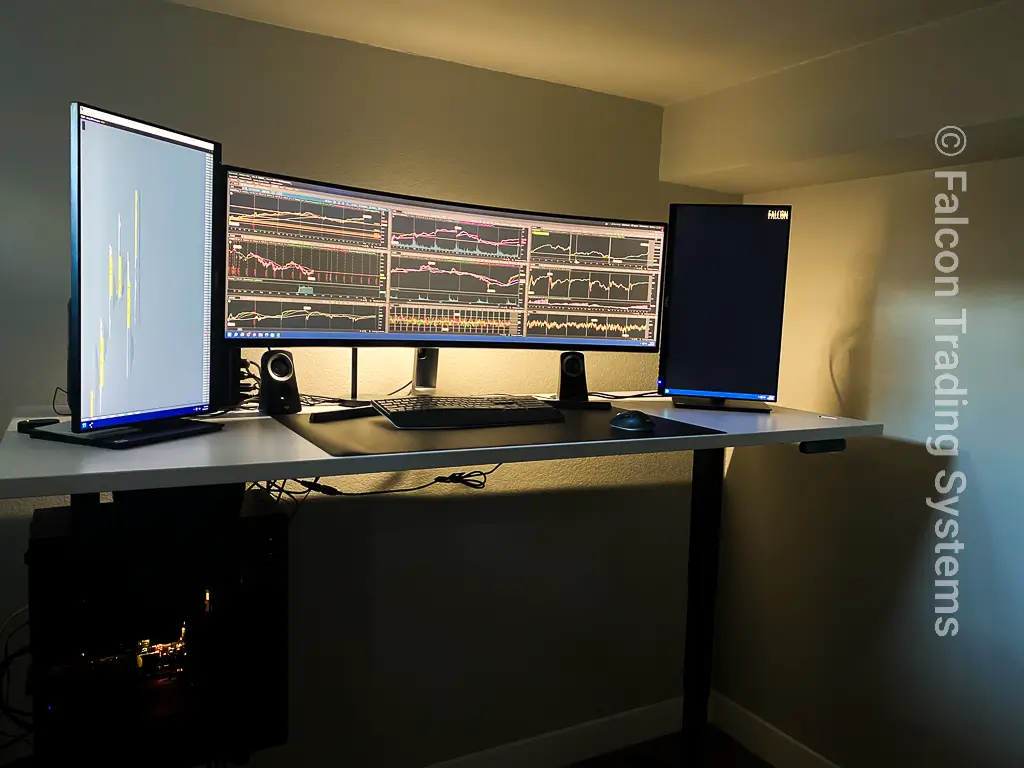 day trading computer with a powerful video card for multiple monitors or one big one